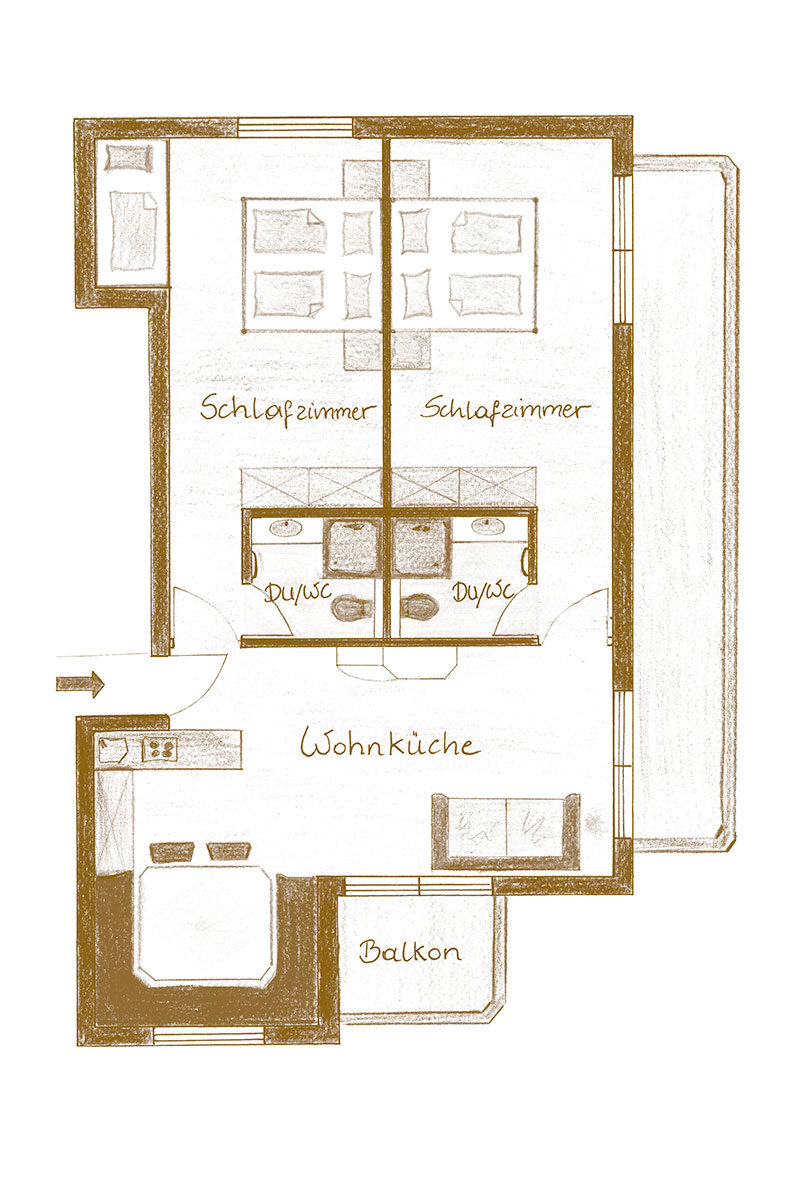 Grundriss, Edelweiß - Ferienwohnung in Flachau, Salzburg